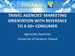 travel agencies` marketing orientation with reference