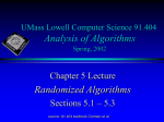 404_Ch5_Lecture - UMass Lowell Computer Science