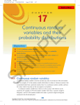 Continuous random variables and their probability distributions