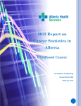 Childhood Cancer - 2012 Report on Cancer Statistics in Alberta