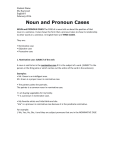 Noun and Pronoun Cases