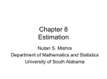 Chapter 8 Estimation - University of South Alabama