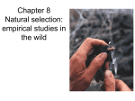 Chapter 8 Natural selection: empirical studies in the wild
