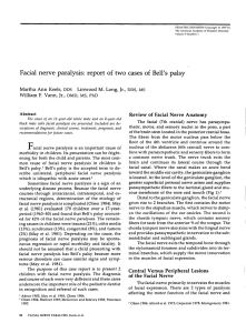 Facial nerve paralysis: report of two cases of Bell`s palsy