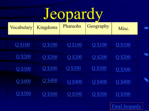 Ancient Egypt Jeopardy