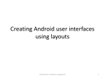 Creating Android user interfaces
