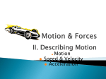 II. Describing Motion