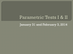 Parametric Tests I