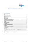 End of Life Evidence Review