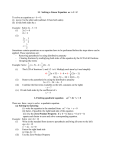 1.1 Solving a Linear Equation ax + b = 0 To solve an equation ax + b