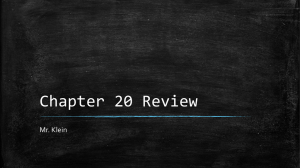 7th grade Chapter 20 review