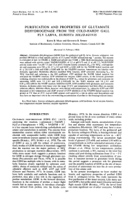 purification and properties of glutamate dehydrogenase from the