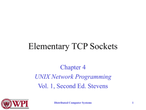 System Calls for Elementary TCP Sockets