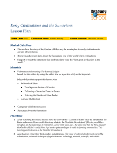 Early Civilizations and the Sumerians