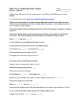 Ohm`s Law, Parallel and Series Circuits Name