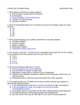 Problem Set 2 (multiple choice) Biochemistry 3300 1. What classes