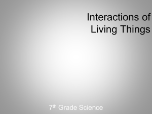 Interactions of Living Things Power Point