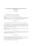 The Empirical Distribution Function and the Histogram