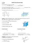 3.1 Notes Identify Pairs of Lines and Angles Two lines that do not