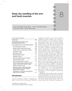 Deep dry needling of the arm and hand muscles