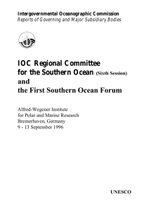 IOC Regional Committee for the Southern Ocean (Sixth Session