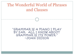 wonderful world of phrases and clauses