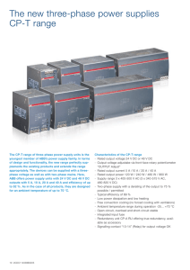 The new three-phase power supplies CP
