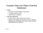 Complex Data and Object