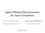 Space-Efficient Data Structures for Top-k