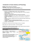 Introduction to Human Anatomy and Physiology