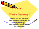 What is Geometry? - University of Arizona Math
