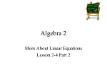Algebra 2 - peacock