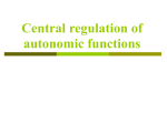 13 Central regulation of autonomic functions