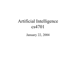 Artificial Intelligence W4115 - Computer Science, Columbia University