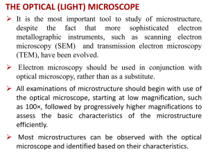 the optical (light) microscope