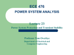 Lecture 23: Power System Protection and Transient Stability