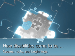 How disabilities come to be