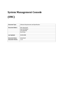 System Management Console Software Requirements Specification