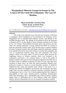 Marginalized Minority Groups In Europe In The Context