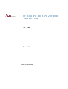 Infectious Disease in the Workplace “People at Risk”