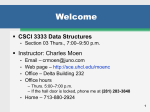 CSCI 3333 Data Structures Today`s Objectives