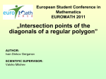 „Intersection points of the diagonals of a regular polygon”