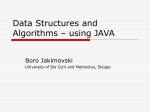 Data Structures and Algorithms – using JAVA