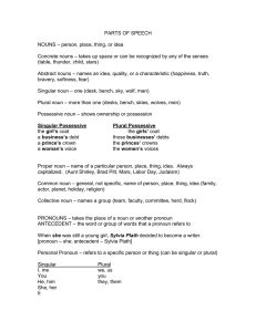 PARTS OF SPEECH