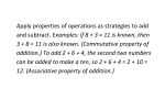 Apply properties of operations as strategies to add and