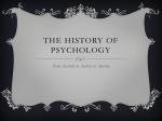 The history of Psychology