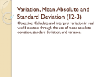 Variance, Mean Absolute and Standard Deviation PowerPoint