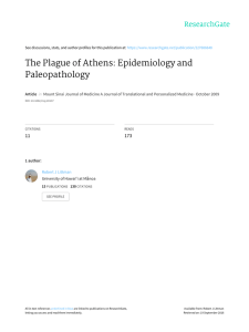 The Plague of Athens: Epidemiology and Paleopathology