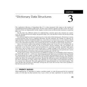 Dictionary Data Structures
