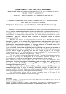 embryotoxicity of diclofenac on danio rerio: mortality, morphological